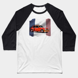 Renault 5 GT Turbo France Print Baseball T-Shirt